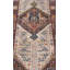 Tapis unique en laine 4 pi 1 po x 22 pi 3 po années 1900 ivoire / vert / jaune / bleus / bruns / taupe / cannamon