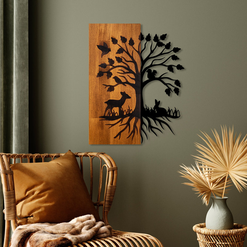 Accessoire mural décoratif en bois