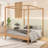 Queen Size Canopy Bed Frame Four Poster Platform Bed-596750455-596750454