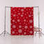 Tapis décoratif rouge à motif de flocons de neige rouge-700063393