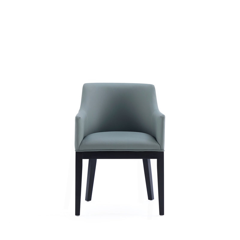 Chaise contemporaine avec accoudoirs minimaliste, Étain
