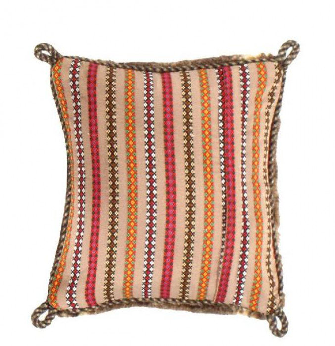 Square Pillow Cover & Insert, Beige/Brown