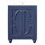 Meuble-lavabo moderne de 24 po avec motif elliptique orné et charnières à fermeture en douceur, armoire de salle de bain avec structure ouverte au dos, pieds tournés en boule avec élégance française-912901758