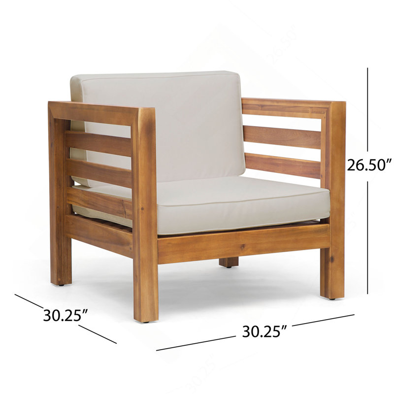 Fauteuil club Oana, Beige, Brun