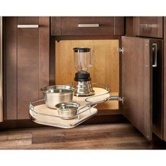 BC42LSPO Broadway White Base Corner Lazy Susan Pull-Out Shelves