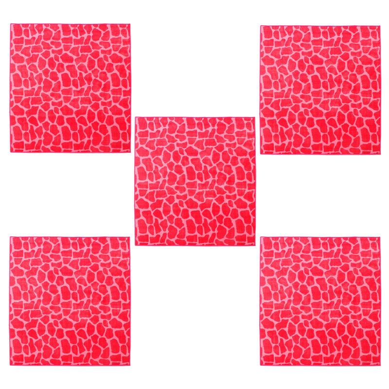 Tapis rose en nylon touffeté à la machine Gillermina, Carré 2 pi