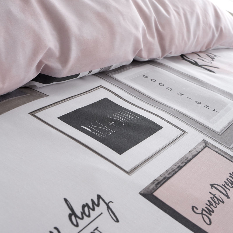 Sleep Dreams Reversible Duvet Cover Set with Pillowcases, 220 x 230cm Duvet Cover + 2 Standard Pillowcases