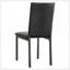 Élégantes chaises d'appoint rembourrées en similicuir noir et gris (ensemble de 2), parfaites pour les espaces de repas et de vie transitionnels.