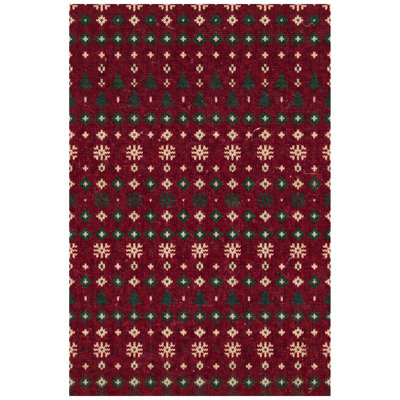Tapis de couloir moderne géométrique bordeaux, vert et ivoire, antidérapant, à poils courts, pour intérieur et extérieur, adapté aux animaux domestiques, idéal pour le salon, la chambre, la salle à manger, l'entrée, le couloir, le bureau, les chemins de table d'hiver, décoration saisonnière, confortable toute l'année, style Fair Isle, scandinave, nordique, tricot, rouge bordeaux, lavable