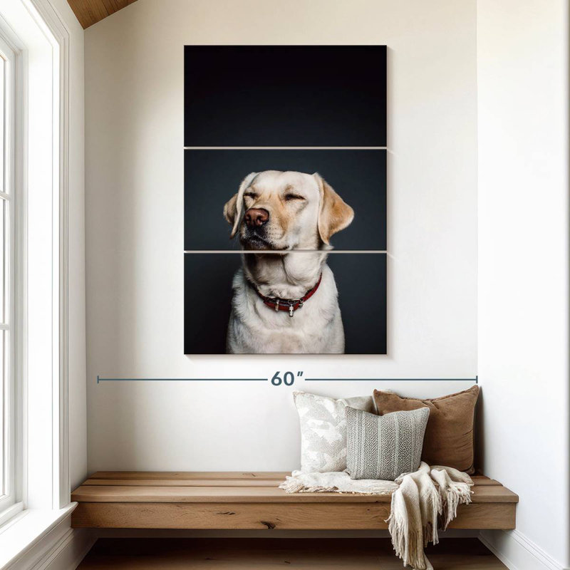 Brampt Squinting Labrador, 50" H x 32" W