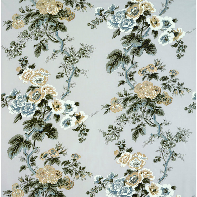Tissu Pyne Hollyhock, Grisaille