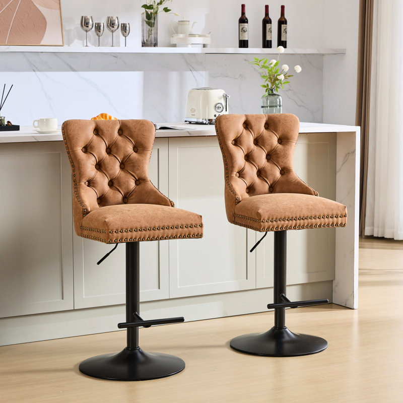 Tabourets de bar Pu, Orange