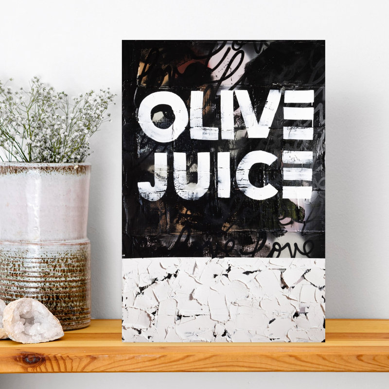 Olive Street art abstrait et art mural contemporain, H 18 po x l 12 po