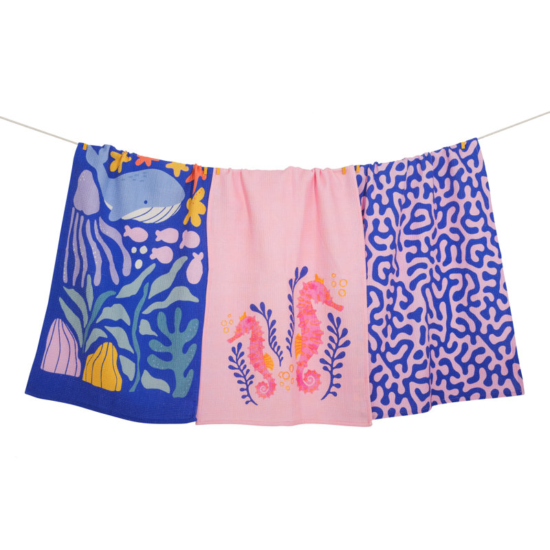 Ensemble de serviettes de cuisine Whimsical Ocean