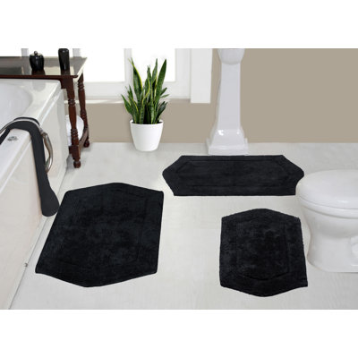 Tapis pour salle de bain 100% coton Morissette, antidérapant, séchage rapide, lavable à la machine