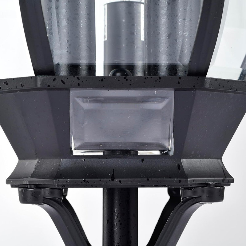 Lanterne murale d'extérieur 3 lumières Central Park, 60 watts / 120 volts (noir), 21 X 7,4 pouces