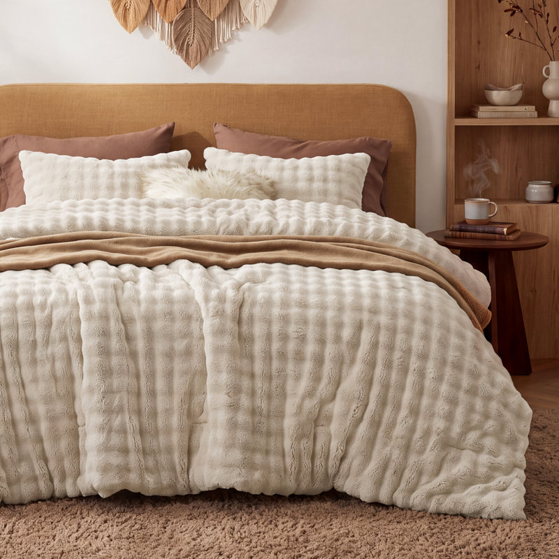 Bedsure Comforter Sets - 3-Piece, Full, Beige