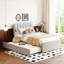 Lit plateforme tapissier simple avec lit gigogne Teddy-1737459521-1737459527