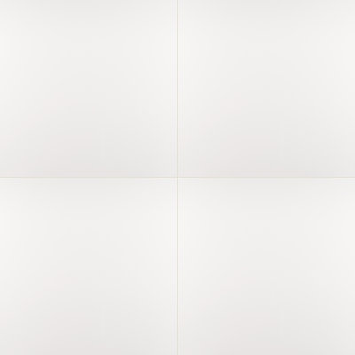 Carrelage mural et de plancher en porcelaine polie 24 po x 24 po Segment Blanc
