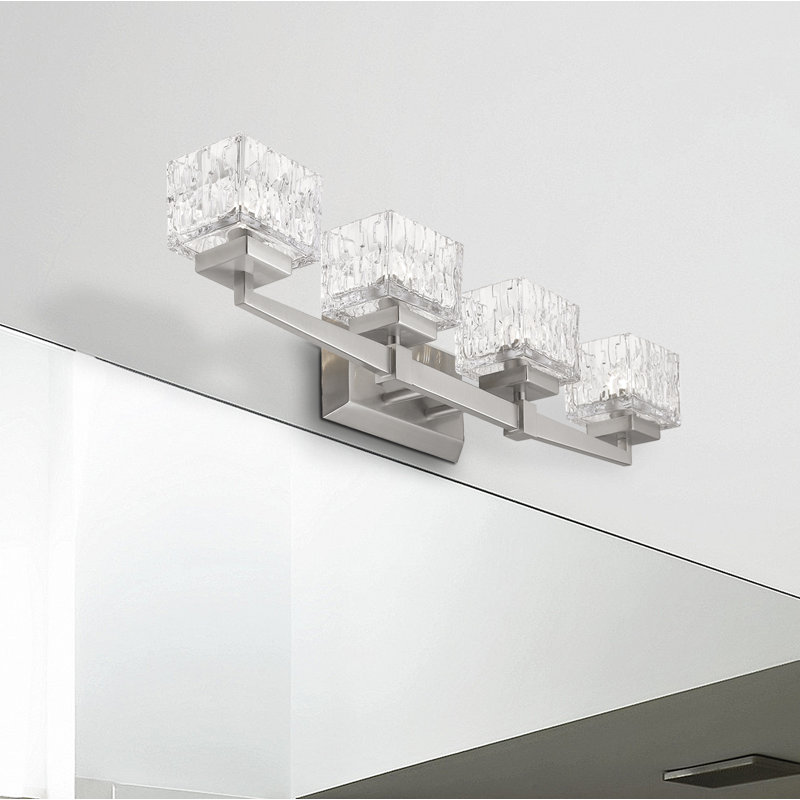 Bechard 4 - Light Dimmable Vanity Light, Brushed Nickel, No