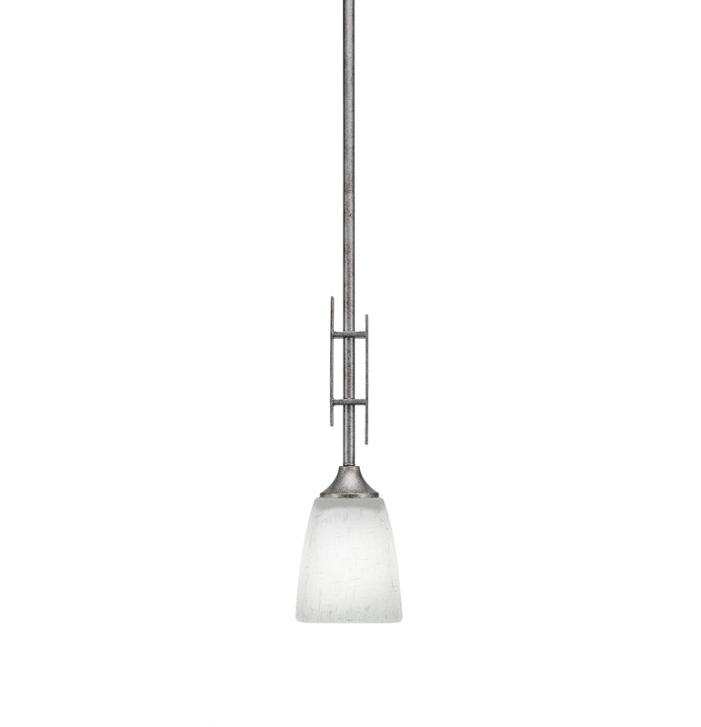 Mini-luminaire suspendu Malone Uptowne, Verre blanc mousseline
