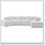 Canapé modulaire moderne en L de 140 po, sans assemblage requis, canapé modulaire Boucle-445098094