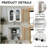 Arched Glass Door Wall Cabinet – Floating Display Cabinet With Shelves For Kitchen, Bathroom & Living Room