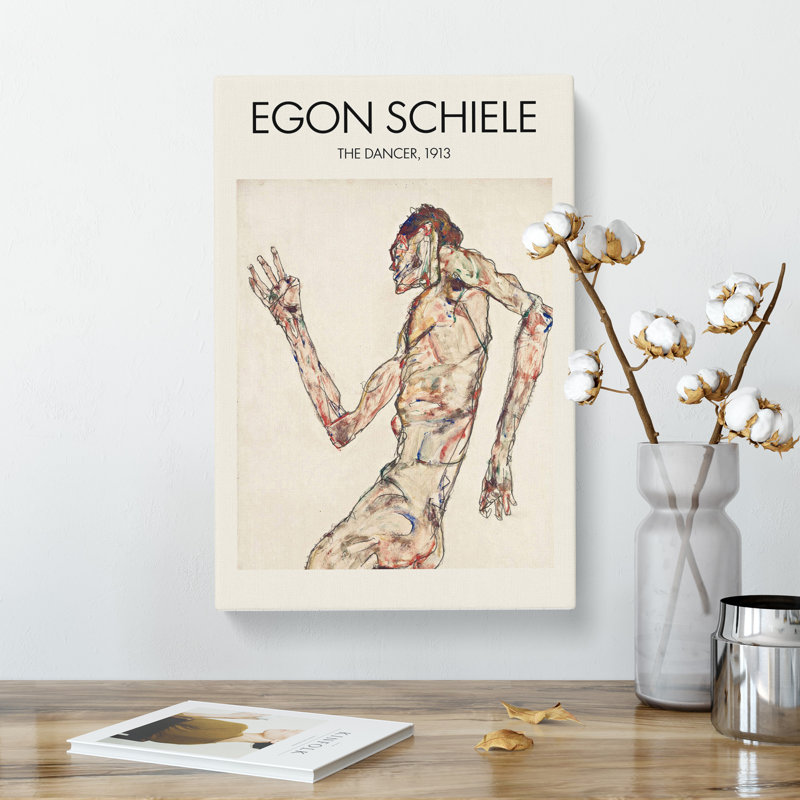 The Dancer by Egon Schiele - Wrapped Canvas Painting, 76cm H x 50cm W x 3cm D