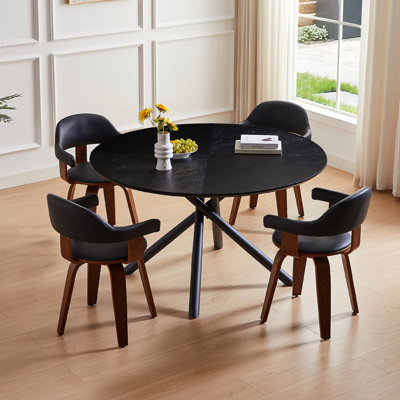 Table basse ronde de 46,06 po avec base en métal