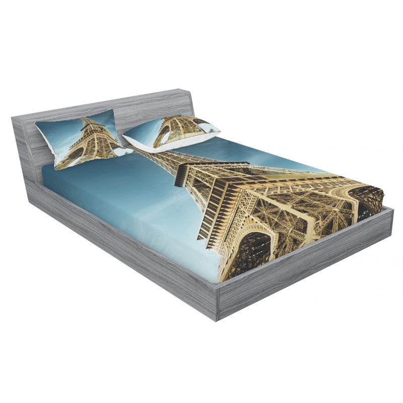 Microfiber Sheet Set, Queen Sheet Set with Fitted Sheet