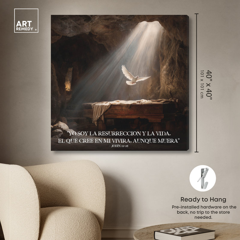  «Dove of Resurg», reproduction d'art sur toile, 40 x 40, 40"H x 40"W, Canvas Unframed