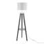 Lampe sur pied moderne avec tablette en bois Compass Mid-Century