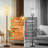 PeeNoke 68.5" Standing Floor Lamp Lemon yellow gingham check Seamless spring summer Dimmable Metal Pole Lamp with Linen Lampshade LED Bulb Included