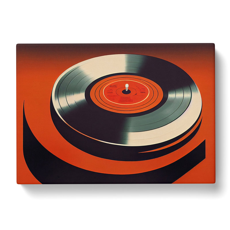 XXX-H1022-WF-8502X Sublime Vinyl Record Art Abstract - Wrapped Canvas Print
