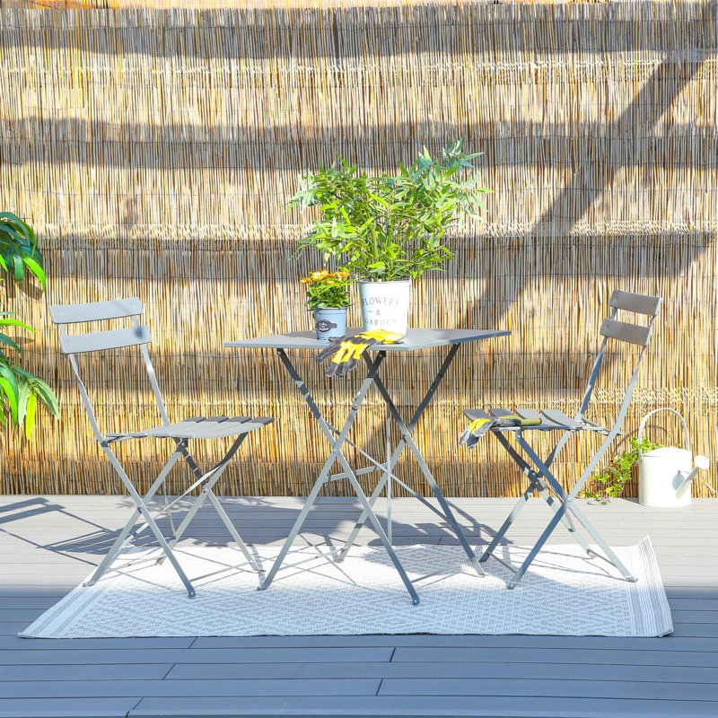 60cm Square Folding Table, Grey