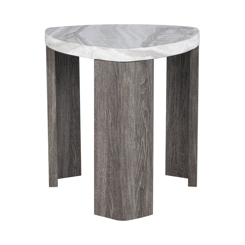 Dorris Triangular Wood End Table