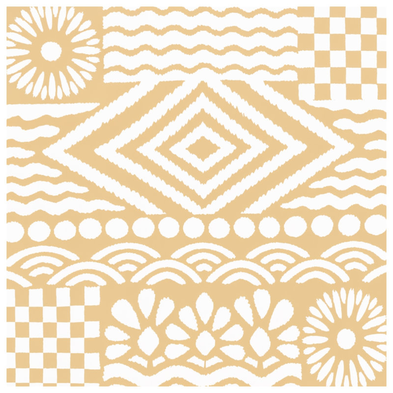 Tapis de bain beige à motif géométrique, 24in W x 17in L