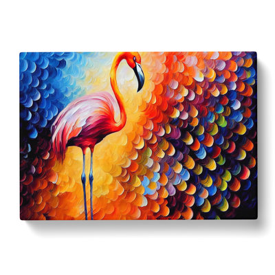 Flamingo Painting Vol.3 Abstract - Wrapped Canvas