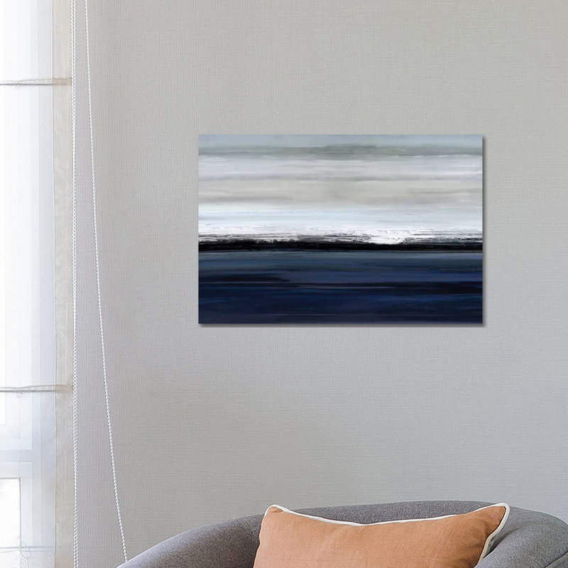 Silver Seascape II by Michelle Matthews - Wrapped Canvas Print, Wrapped Canvas, 66.04 cm H x 101.6 cm W