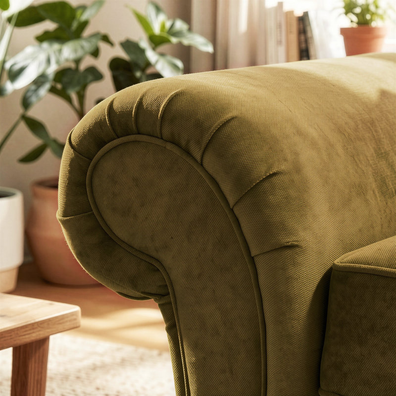 Dalton Textured Wave Sofa- Made in the UK, 2, Sage