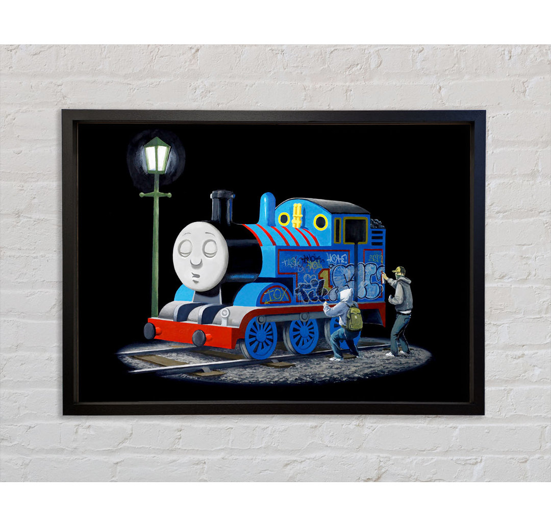 Thomas The Tank Graffiti - Einzelner Bilderrahmen Kunstdrucke auf Leinwand