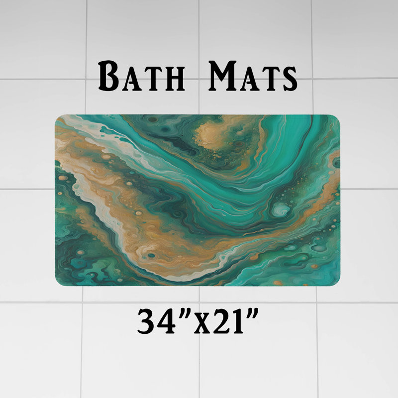 Shower Curtain with Bath Mat SH01219, 72" H x 70" W