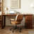 Simple Rectangle Nut-brown Solid Wood Writing Desk-633879816