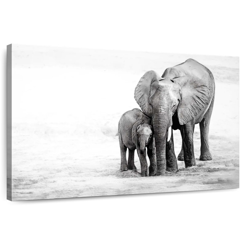 Brampt Cuddling Elephants, 8" H x 12" W