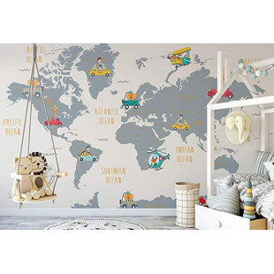 Papier peint animaux aventureux autour du monde