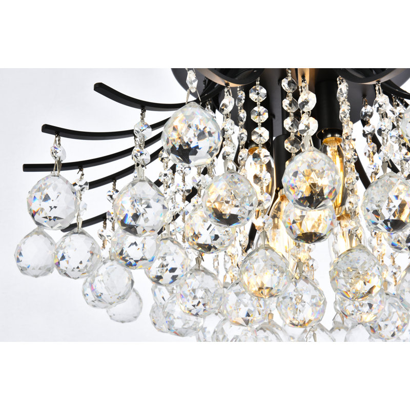 Plafonnier encastré 3 lumières Stoller, Noir, 6 lumières, H 14 po x l 19 po x P 19 po