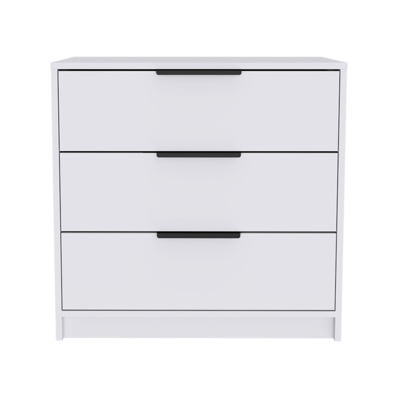 Commode 3 tiroirs l 27,6 po, White