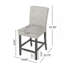 Ensemble de 2 tabourets de comptoir capitonnés contemporains en tissu, gris clair-1051082676