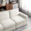 225Cm Polyester Square Arms Standard Sofa 