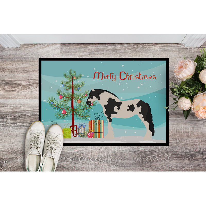 Rivoli Non-Slip Christmas Outdoor Doormat, Rectangle 1'6 x 2'3"
